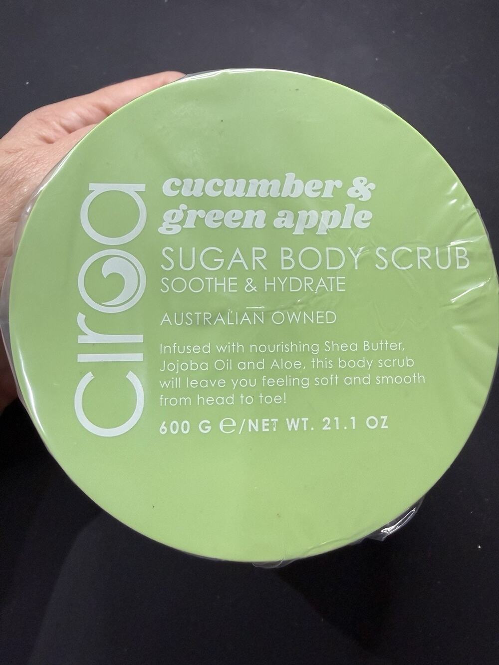Ciroa Cucumber & Green Apple Sugar Body Scrub, 21.1 Oz